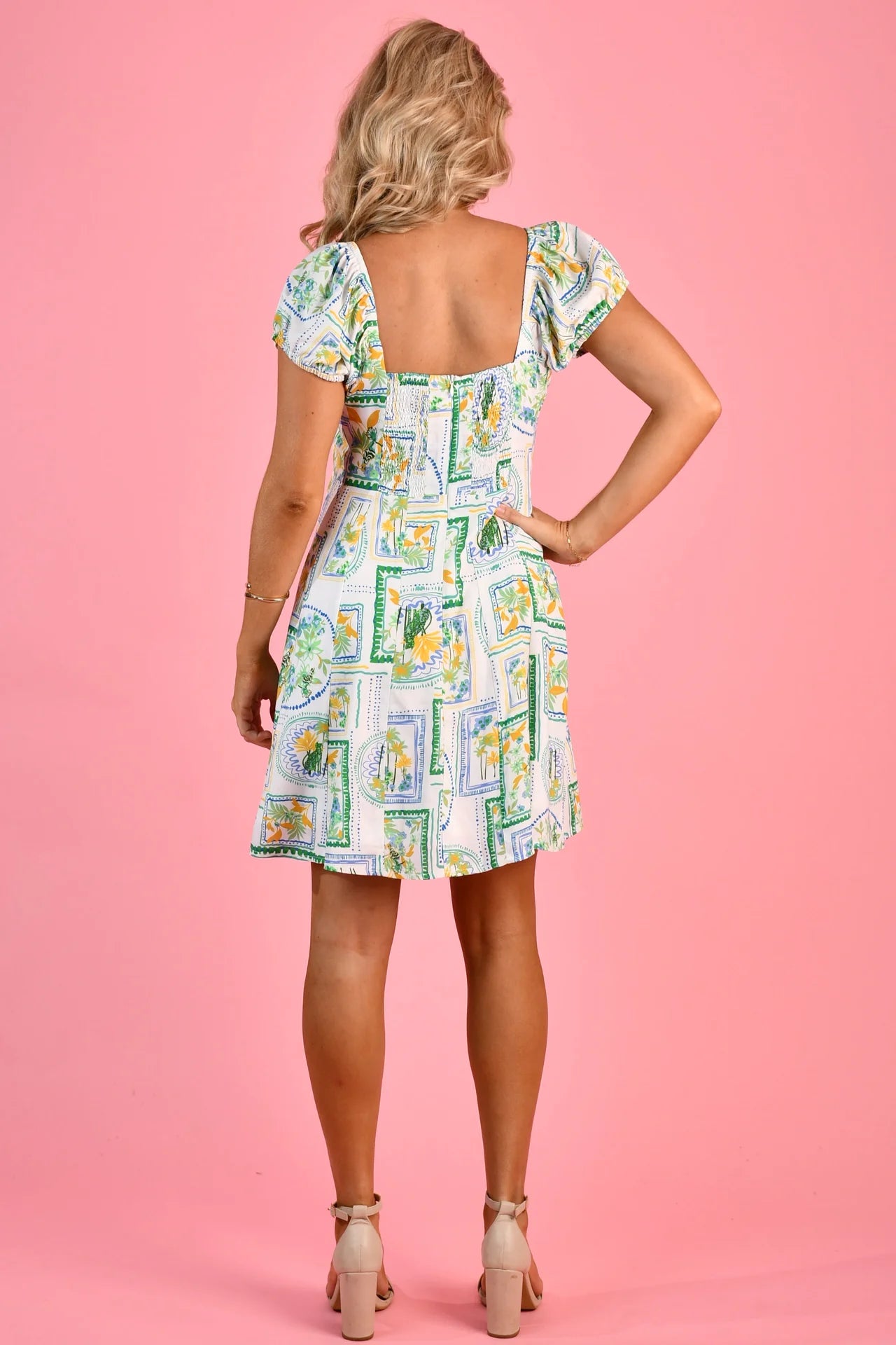 Dolly Short Sleeve Mini Dress - Little Italy