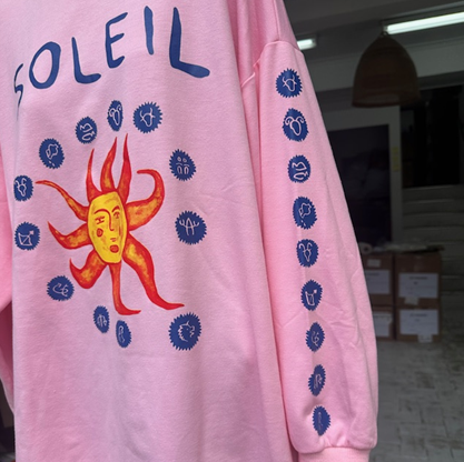 Nova Long Sleeve Top & Long Racer Pants Set Pink Blue Soleil Zodiac | By Frankie