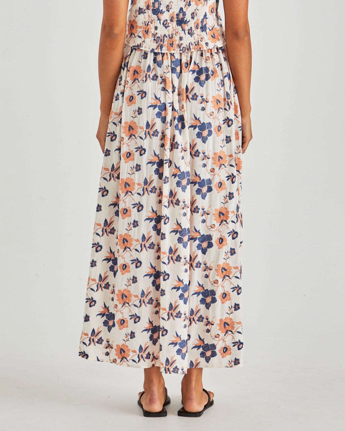 Luca Maxi Skirt - Floral Embroidery