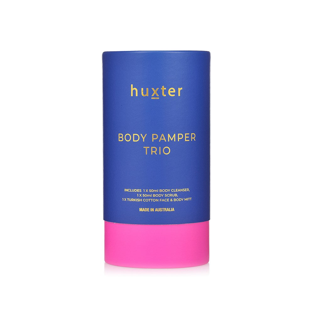 Body Pamper Trio - Cobalt Blue w Fuchsia | HUXTER