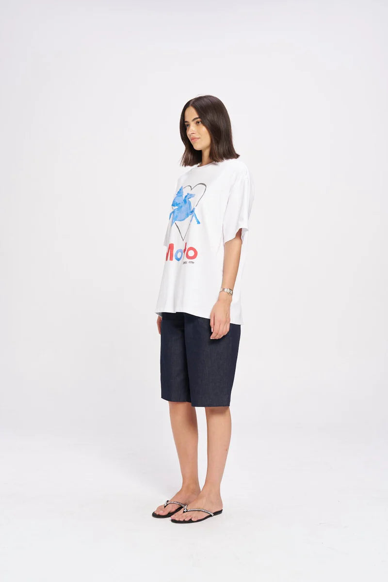 MAKU MTL Moto Oversized Tee T-Shirt - White
