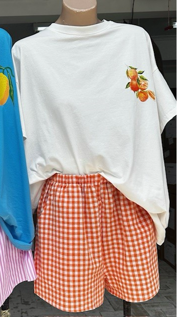 Ivy Tee Shirt & Shorts Set - Orange Aperol Spritz | By Frankie