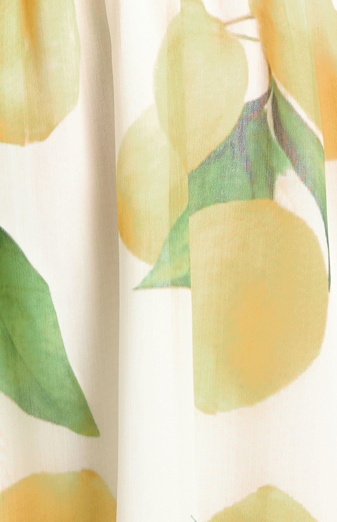 Chiffon Mini Dress With Shirred Waist Detail - Lemon