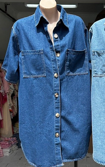 Cass By Frankie Mini Dress - Dark Denim