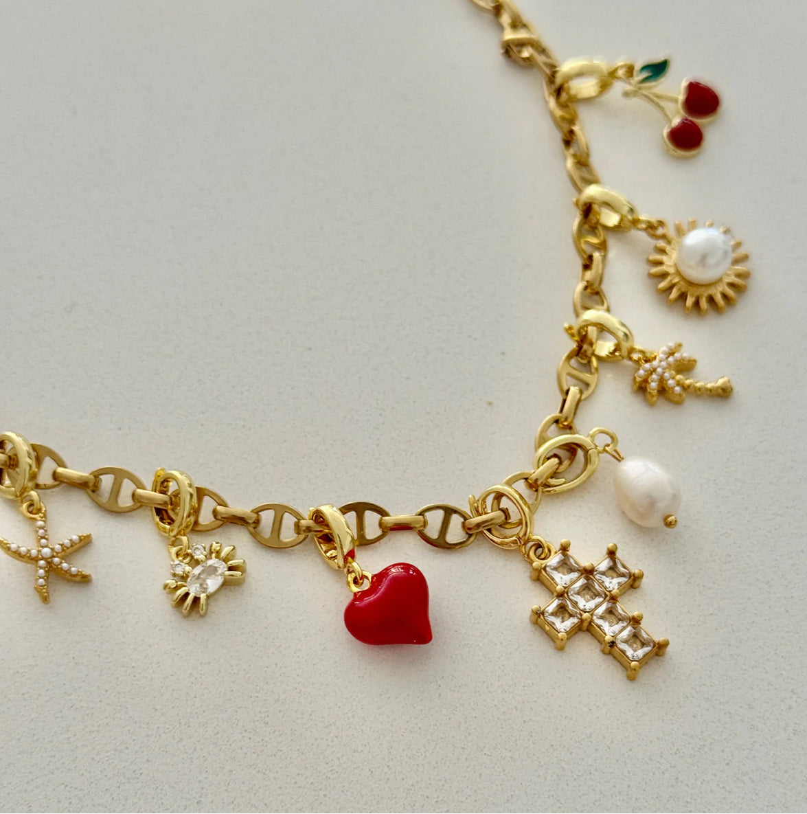 Faith, Love & Palm Trees Charm Necklace | Sun Soul