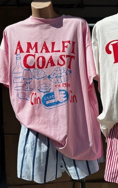 Ivy Tee Shirt & Shorts Set - Amalfi Coast Pink | By Frankie
