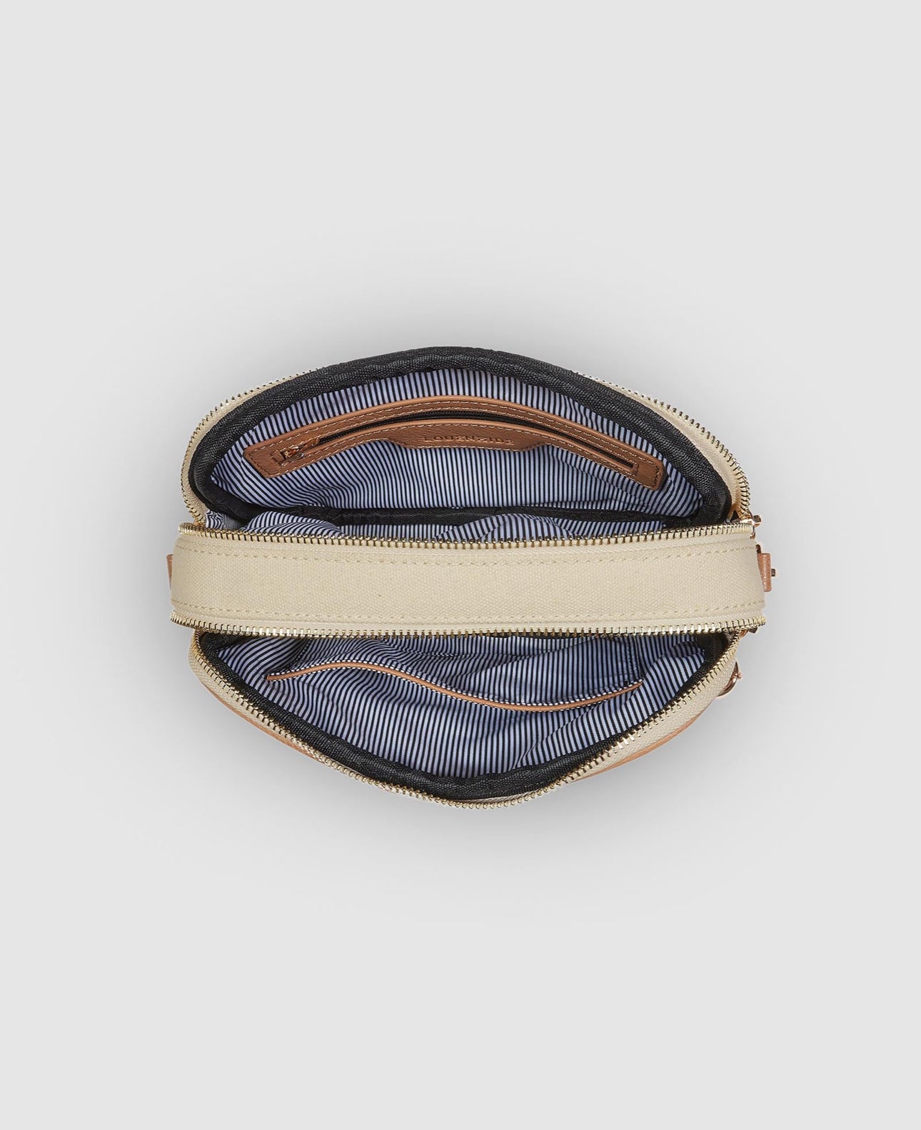 Jolene Canvas Crossbody Bag - Cream Camel | LOUENHIDE