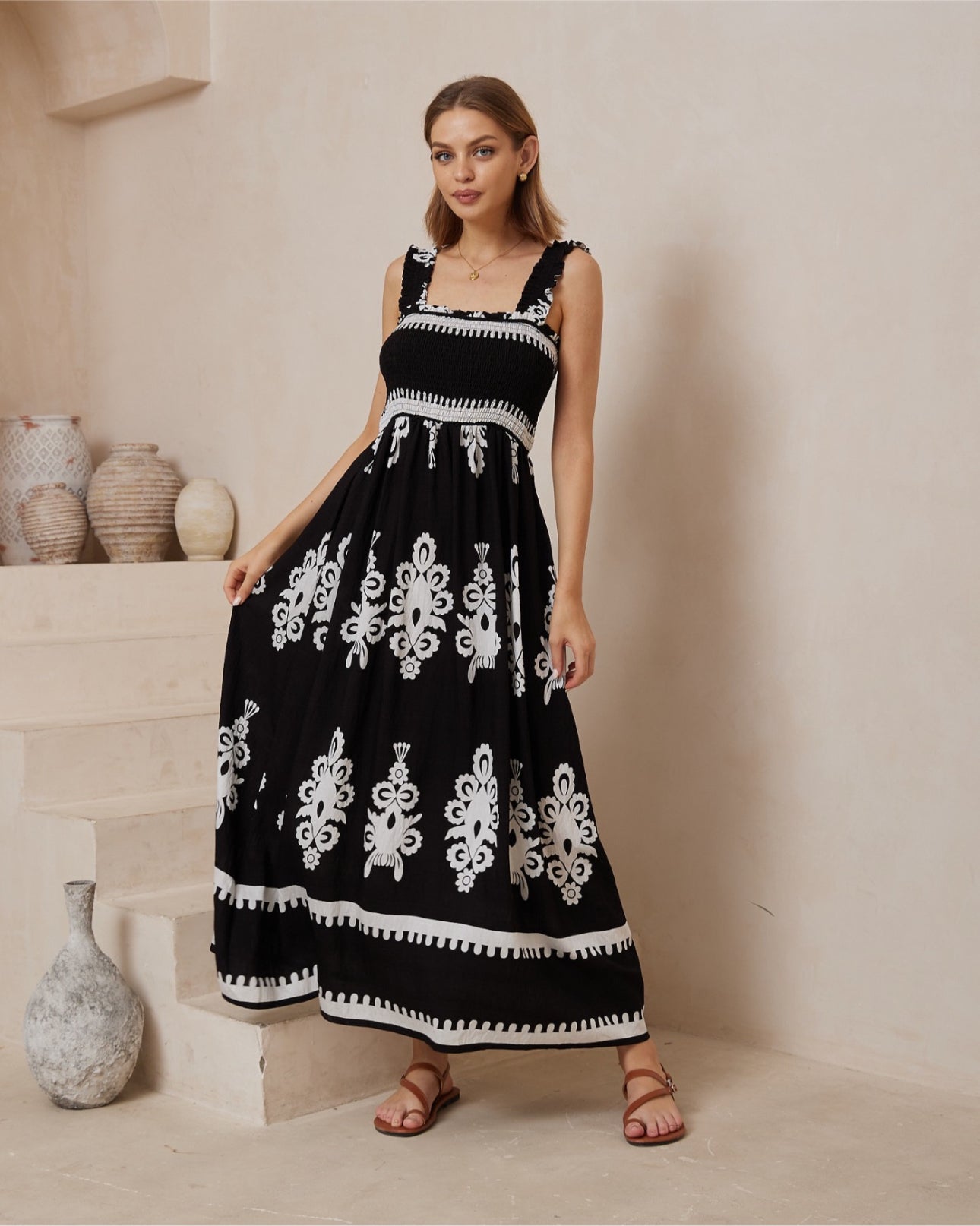 Camilla Sleeveless Maxi Dress - Black