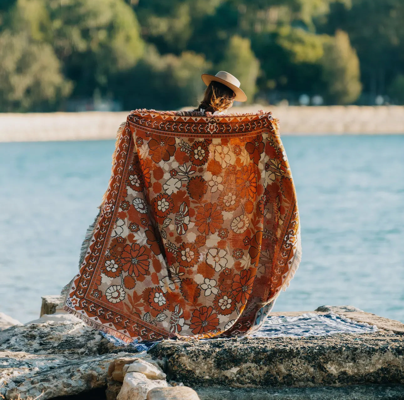 HENDEER - 'Penny Lane' Woven Picnic Rug/Throw