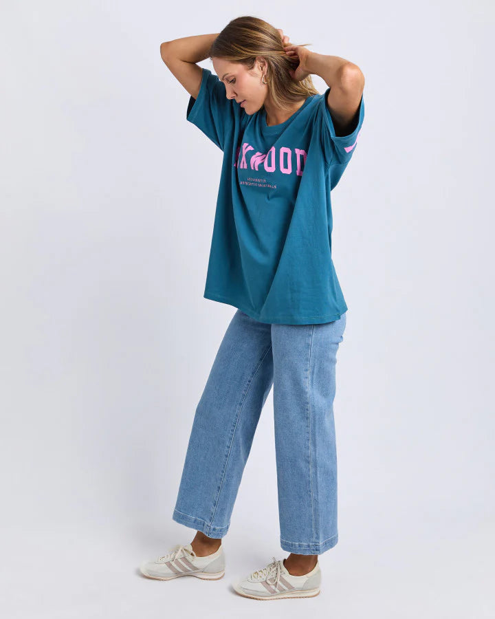 Foxwood Interval Tee - Ocean Blue Pink