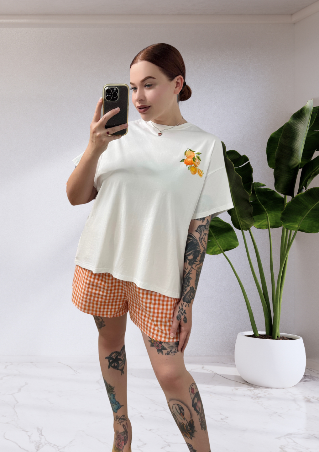 Ivy Tee Shirt & Shorts Set - Orange Aperol Spritz | By Frankie