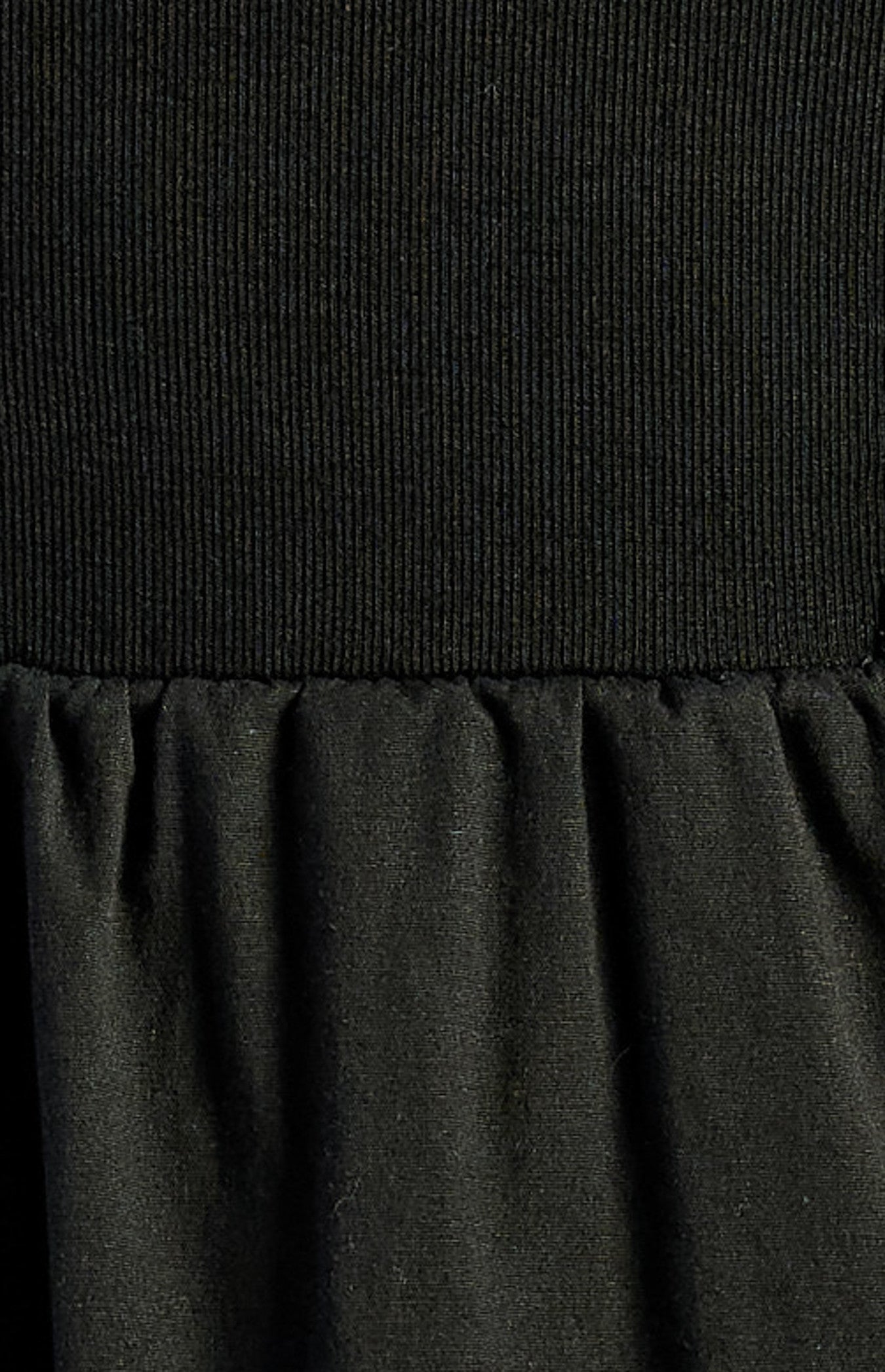 Phoenix Contrast Fabric Dress With Stretch Jersey Bodice & Cotton Blend Skirt - Black