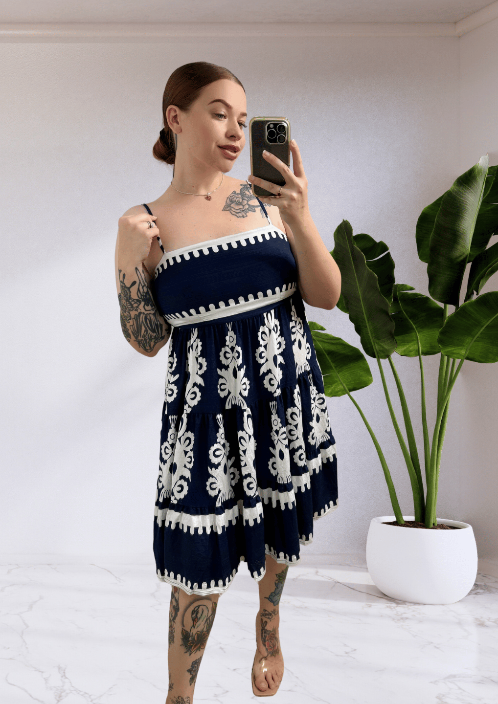 Ruby Sleeveless Mini Dress - Navy