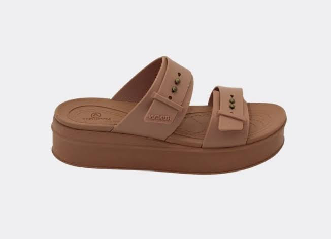 Human Premium Chicago EVA Moulded Platform Slide - Tan | Human