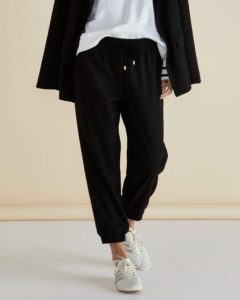 Seattle Elastic Ankle Jogger Pants - Black