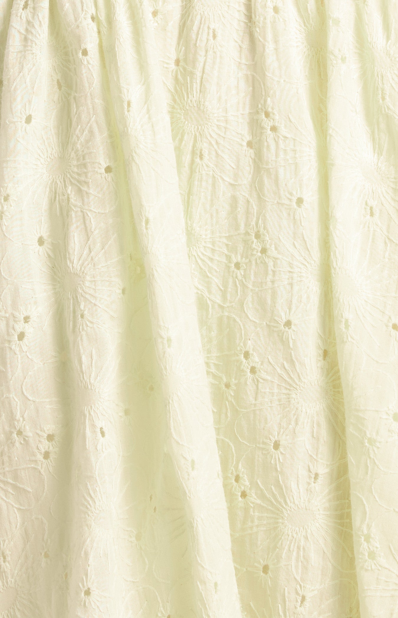 Kaylee Embroidered Cotton V Waist Panel Mini Dress - Lemon Yellow