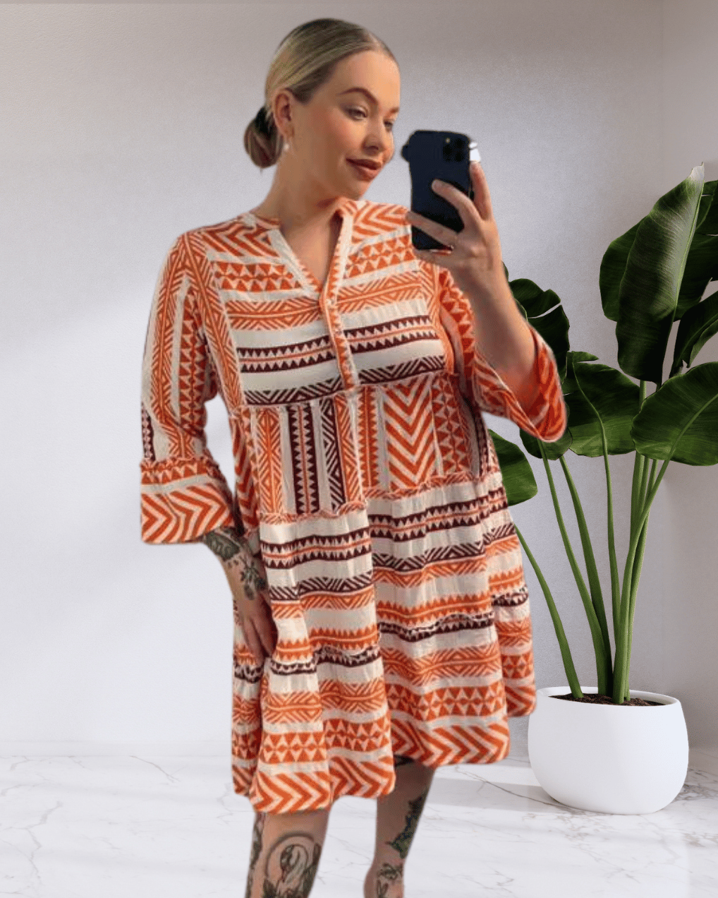 Kelly By Joop & Gypsy Mediterranean Dress - Pumpkin