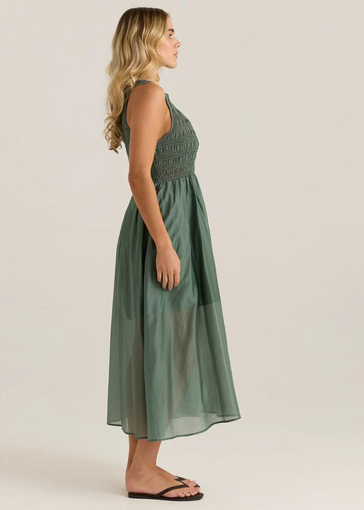 Saga Tank Midi Dress - Green