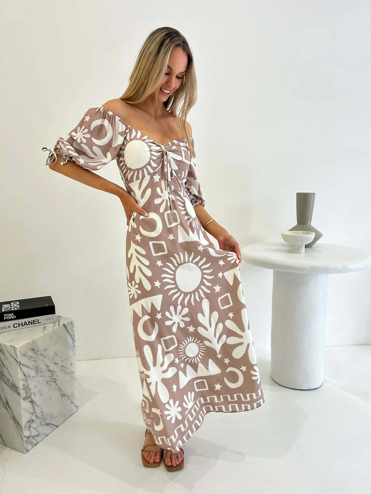 OLIVIA MAXI DRESS - DUSK PRINT