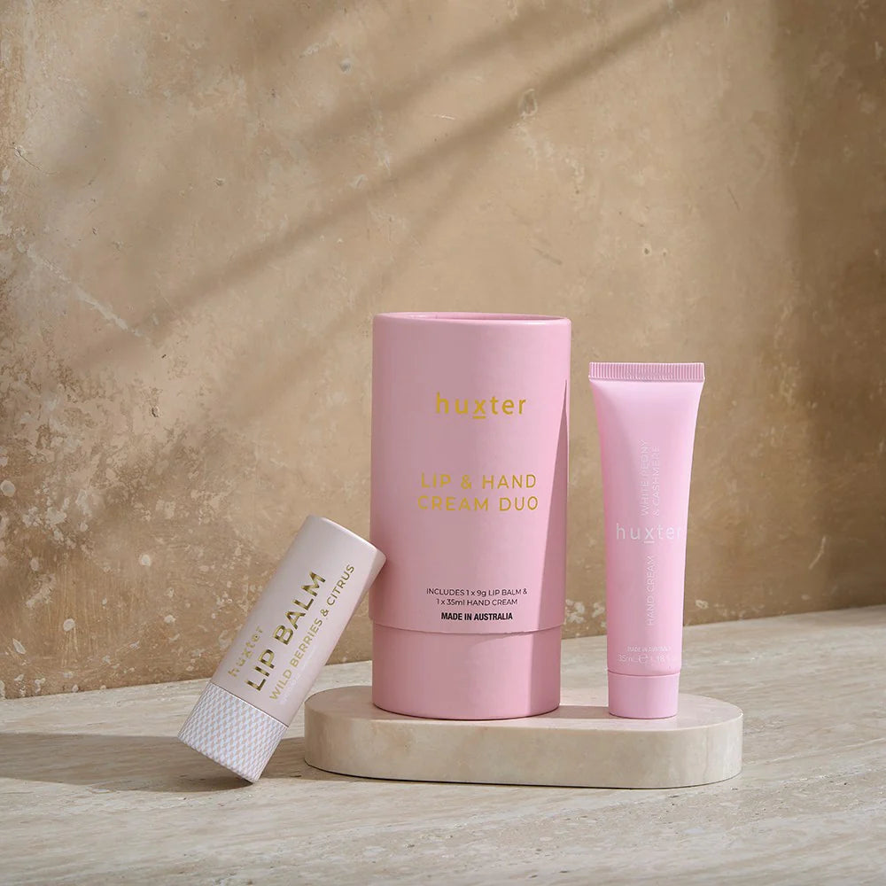 Lip Balm & Hand Cream Duo Gift Set | HUXTER
