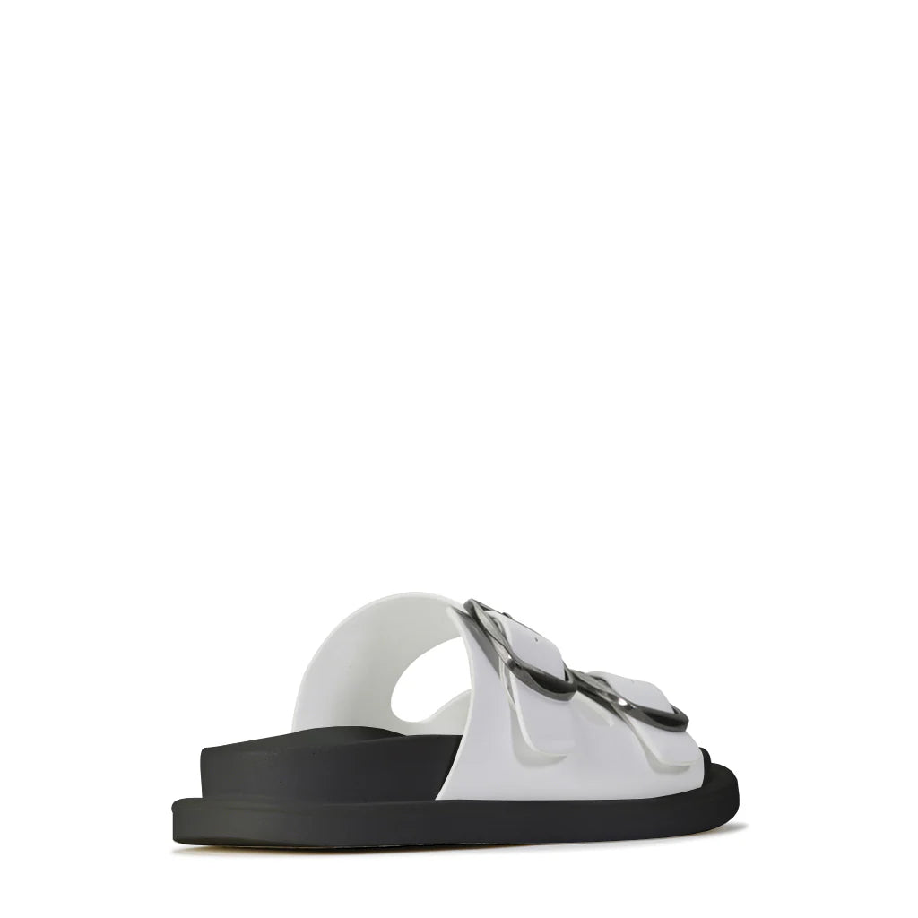 ANDO Double Buckle Sandals by Los cabos - White