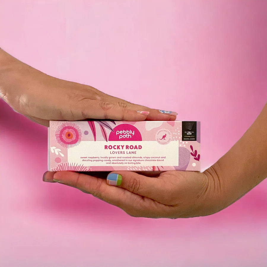 Rocky Road 100g Bar - lovers lane | Pebbly Path