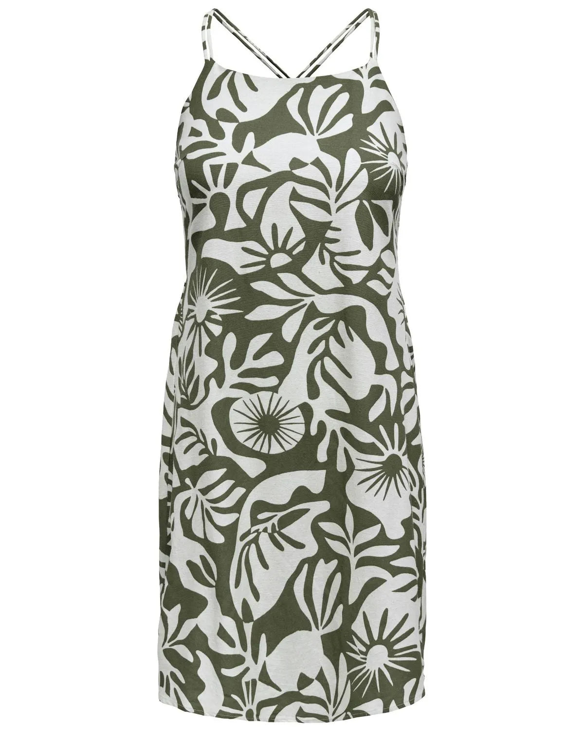ONLJAKIRI Linen Mini Dress - Khaki