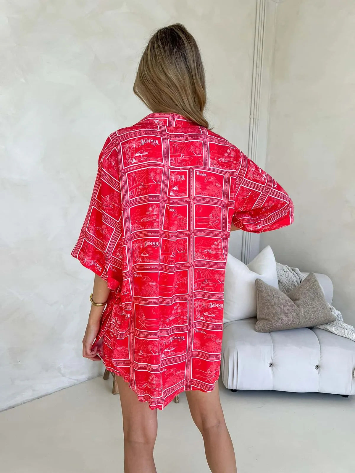 Aria Button Up Matching Shirt & Shorts Set - Port Vila