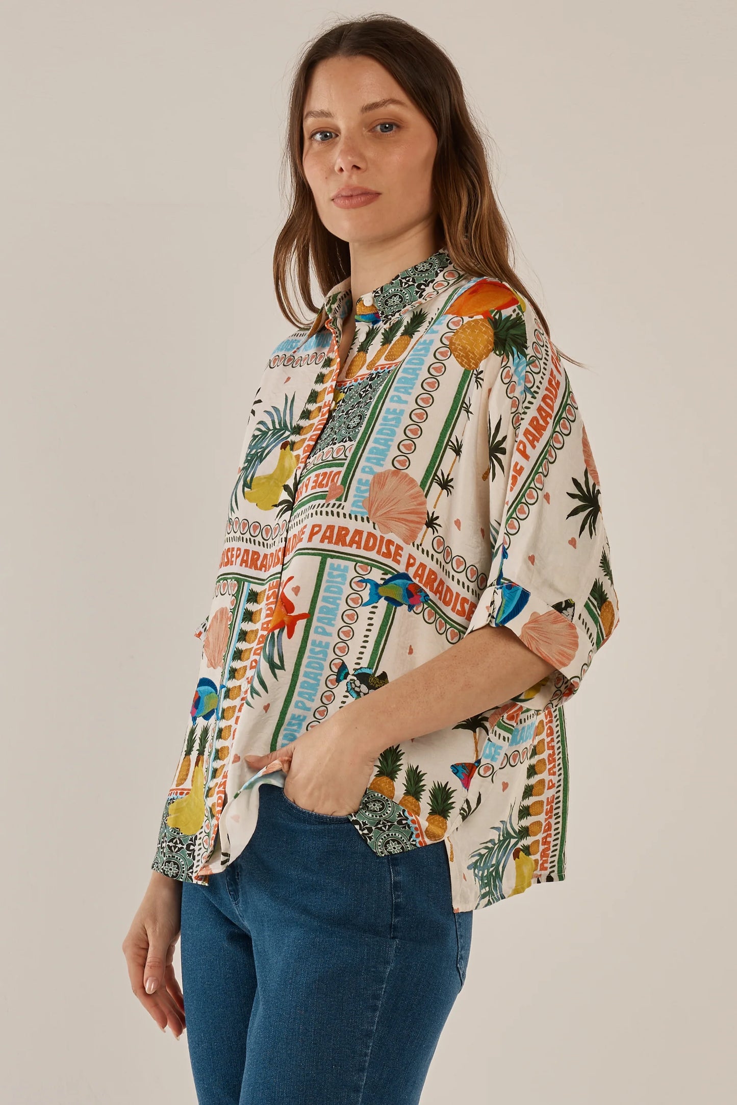 Lynwood Button Up Shirt - Paradise Print