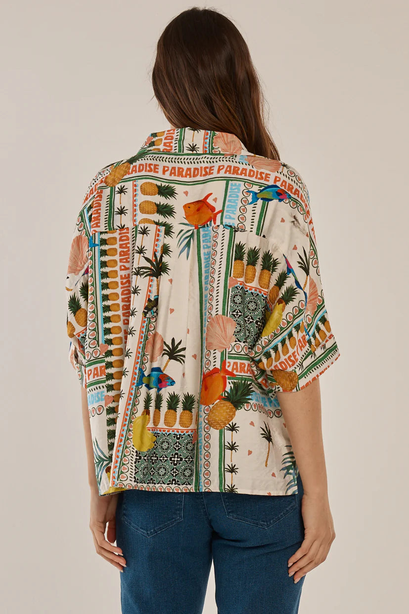 Lynwood Button Up Shirt - Paradise Print