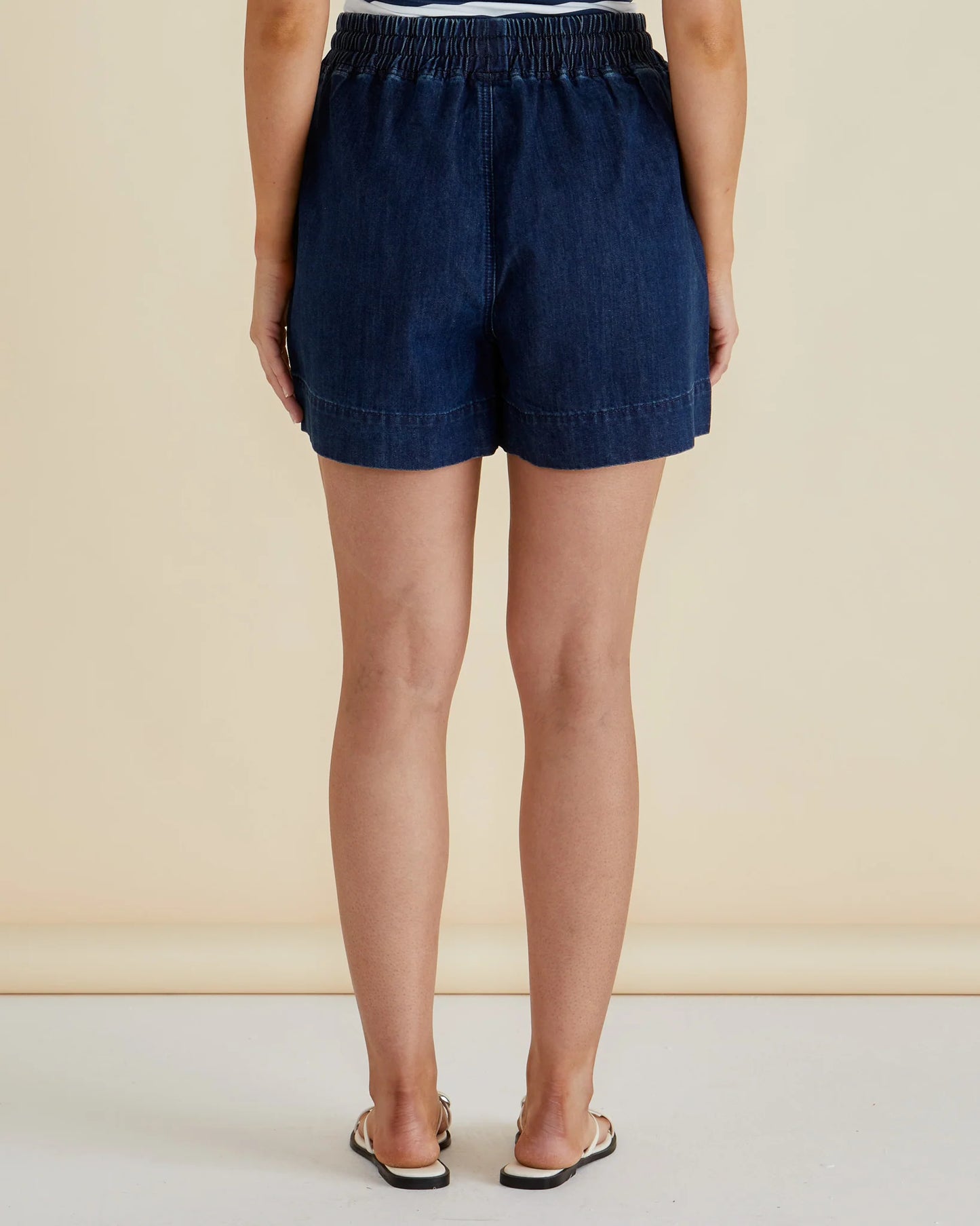 Relax Denim Shorts - Dark Blue