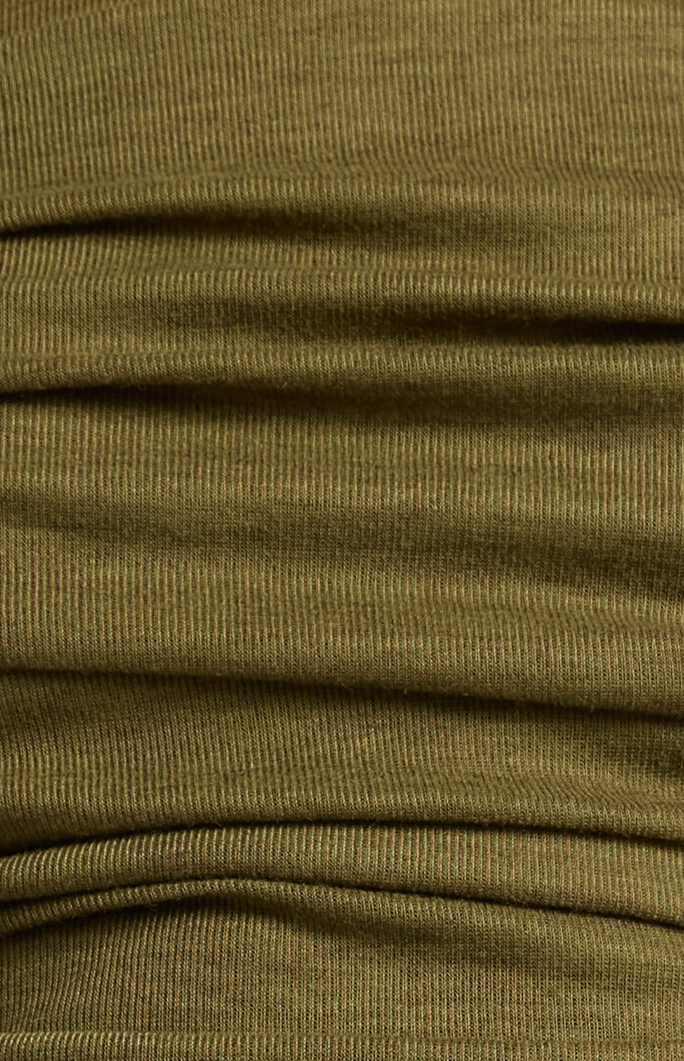 Tia Ruched Detail Bodice Sheer Top - Dark Olive