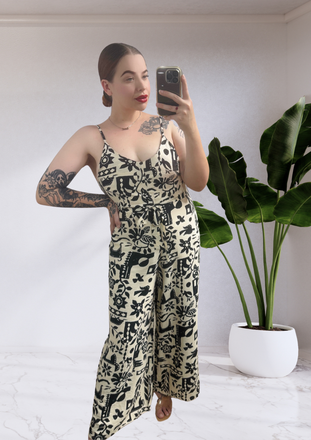 Hayman Relaxed Fit Tie Waist Wide Leg Jumpsuit
