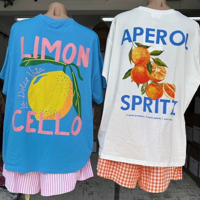 Ivy Tee Shirt & Shorts Set - Blue Limoncello | By Frankie