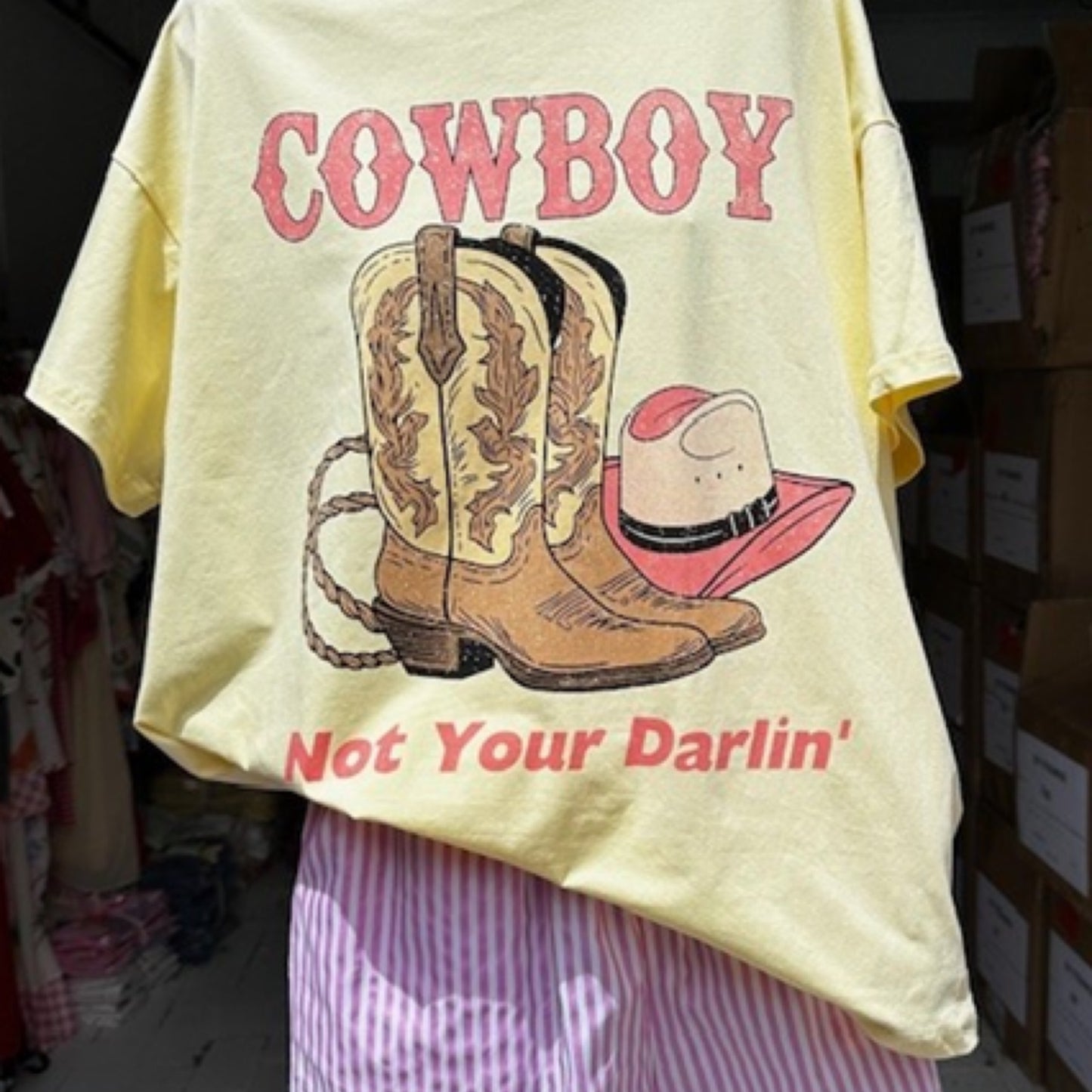 Ivy By Frankie Tee Shirt & Shorts Set - Not Your Darlin Cowboy