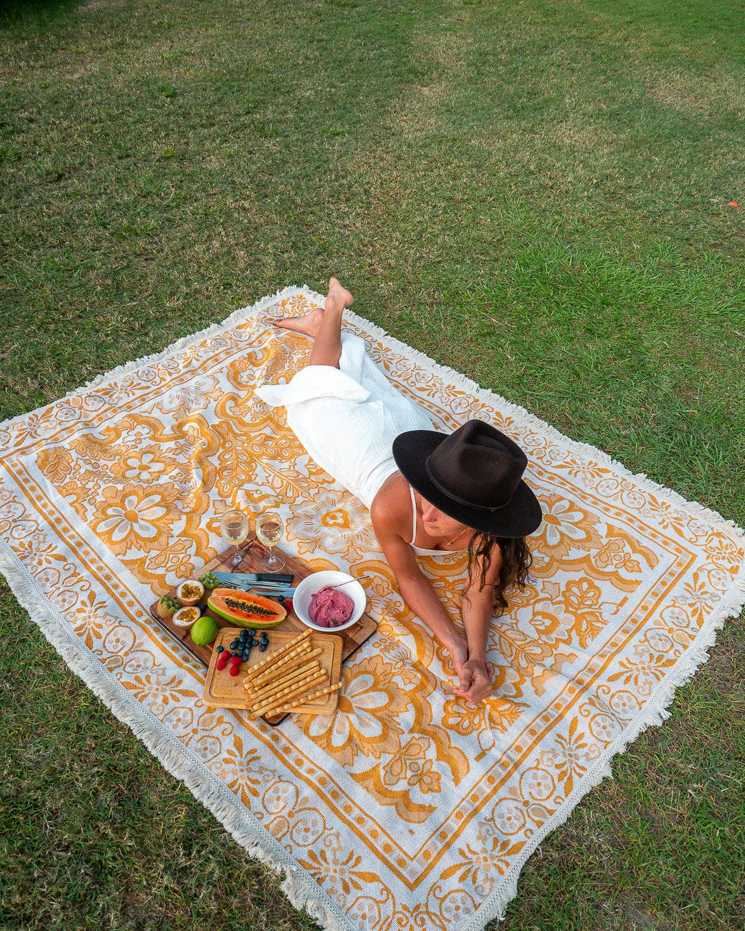 Sunni Scenes - Sunset - Picnic Beach Throw Rug - XL