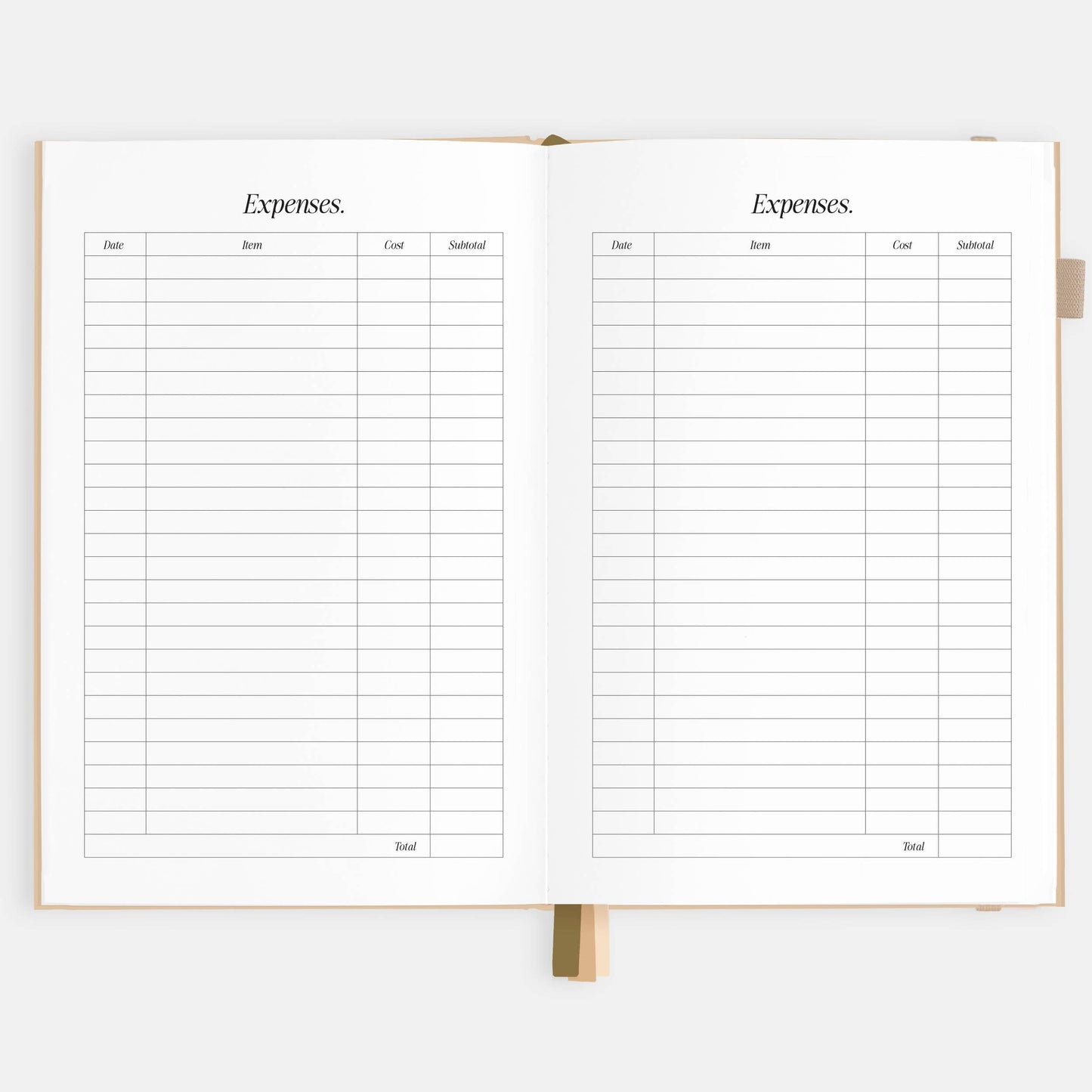 Fox & Fallow - 2026 Taupe A5 Horizontal Planner