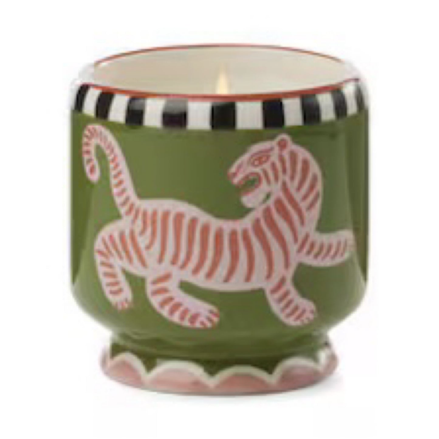 Tiger Ceramic Candle - Black Cedar & Fig Adopo 8 oz./226g | PADDYWAX