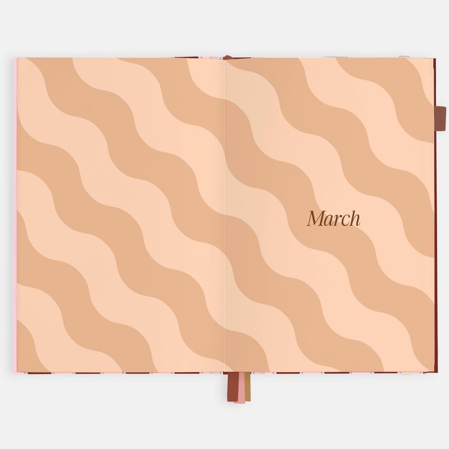 Fox & Fallow - 2026 Burgundy Stripe A5 Vertical Planner