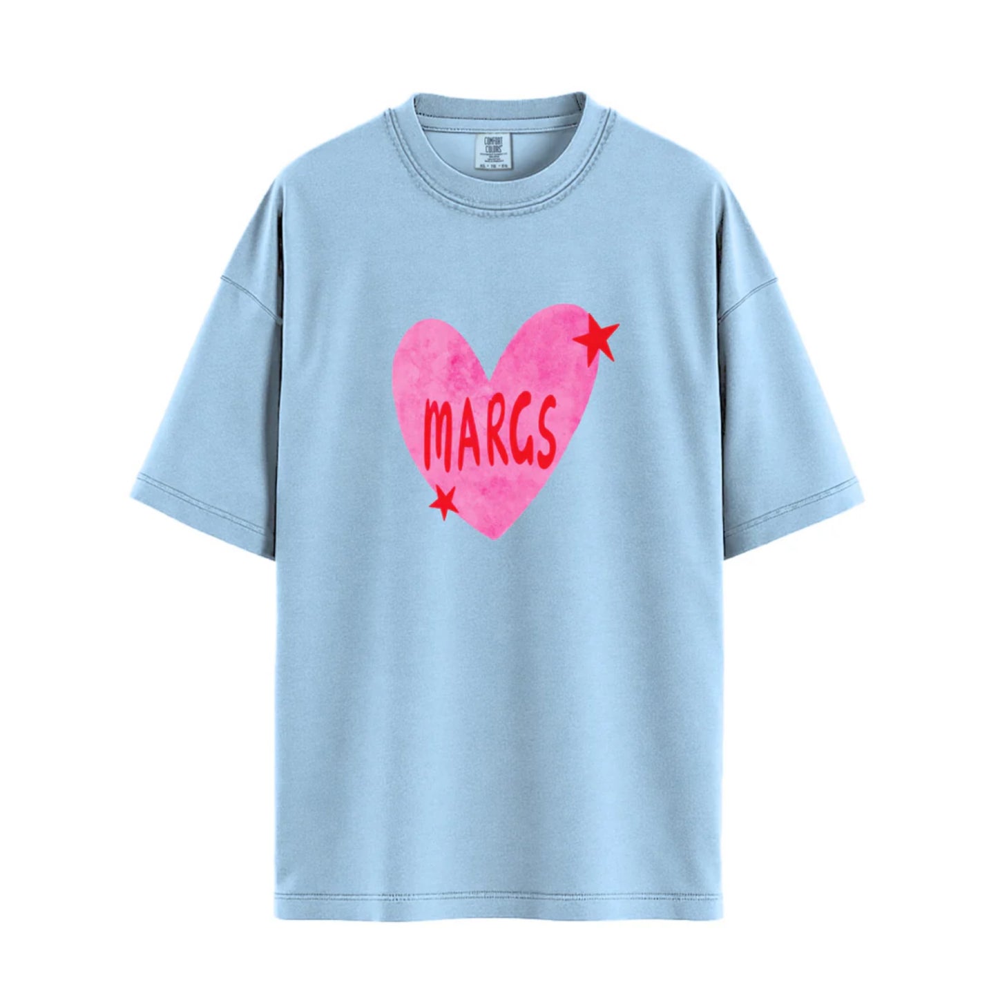 I Love A Margs Relaxed Tee T-Shirt - Light Blue