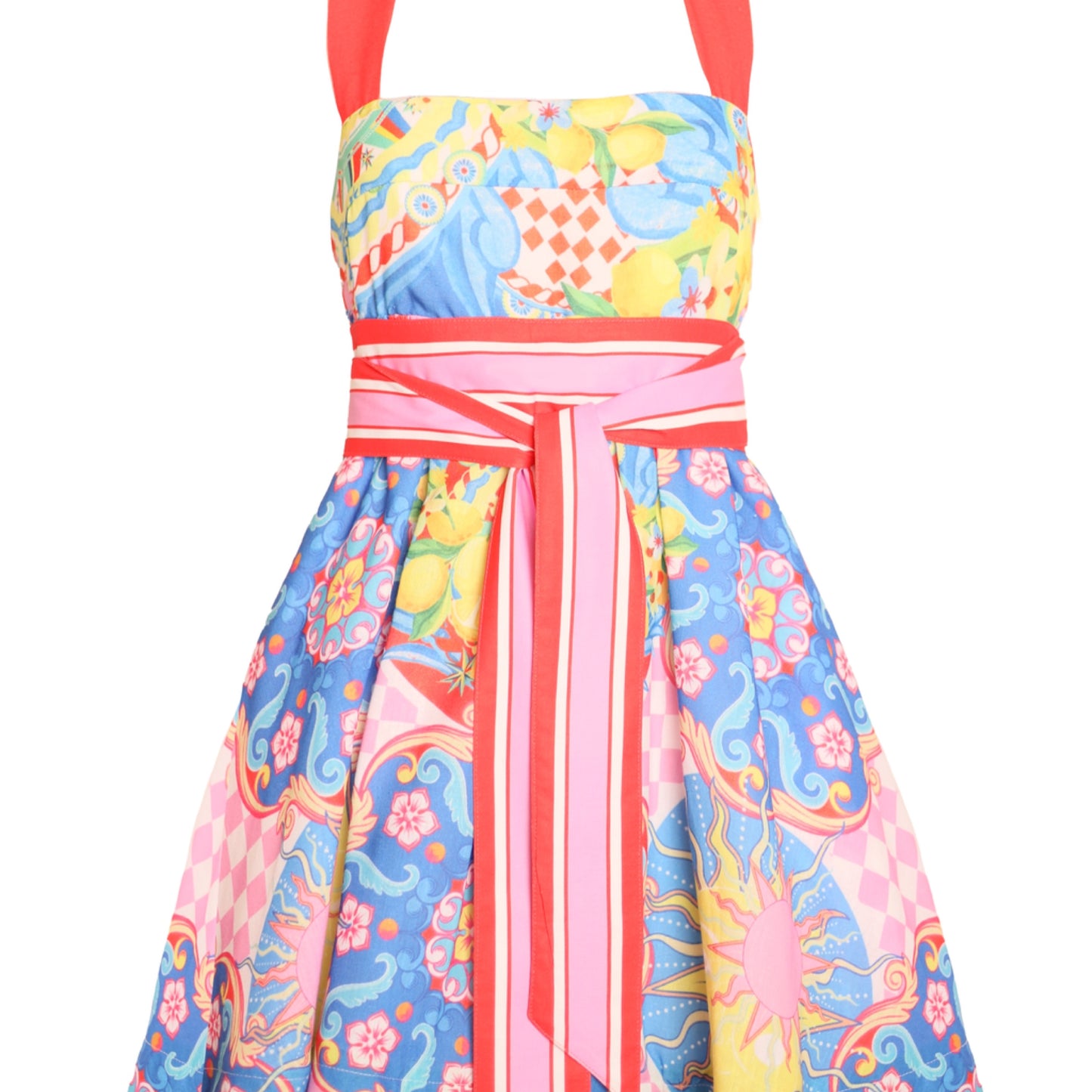 Summer Waist Tie Mini Dress - Sicily