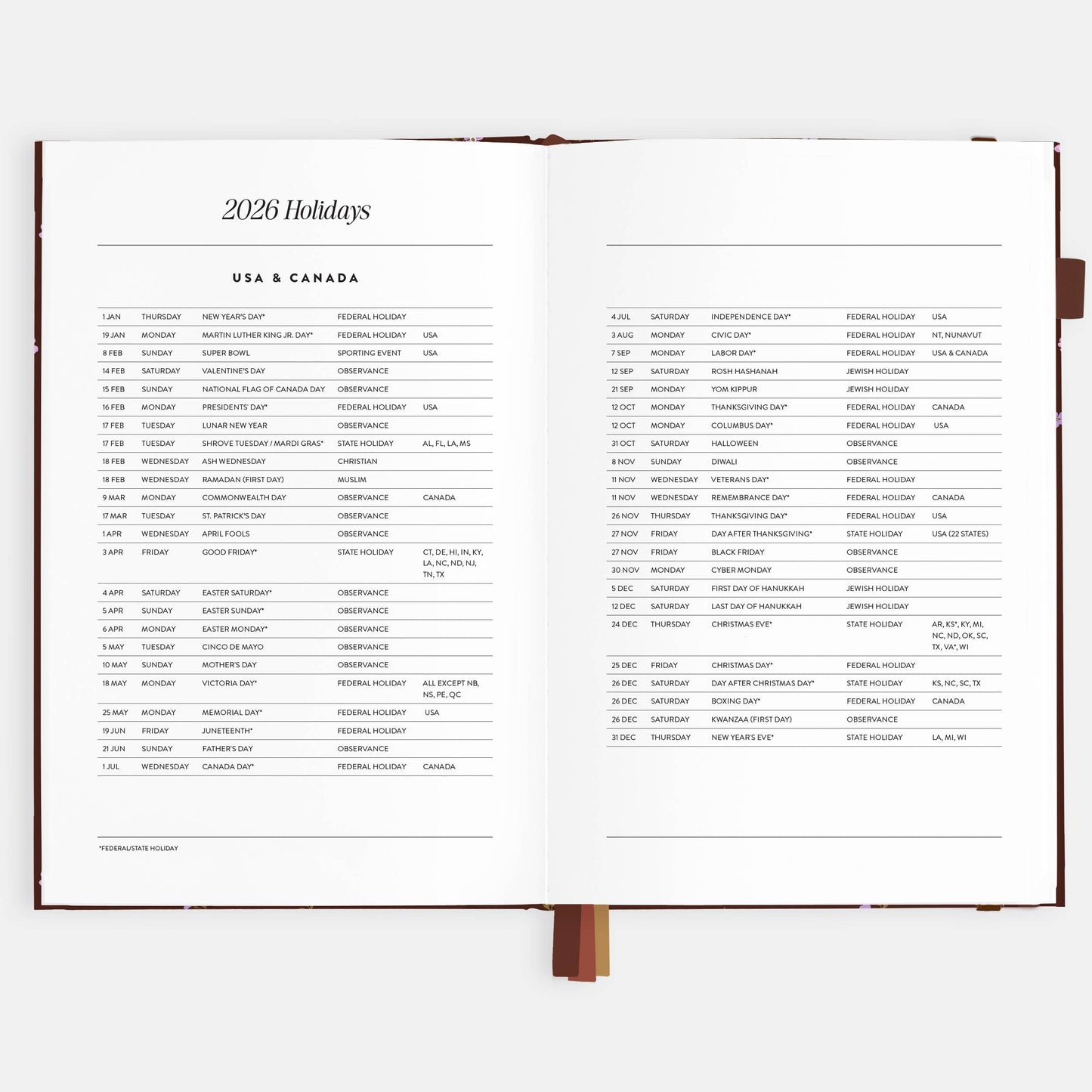 Fox & Fallow - 2026 Wisteria A5 Vertical Planner