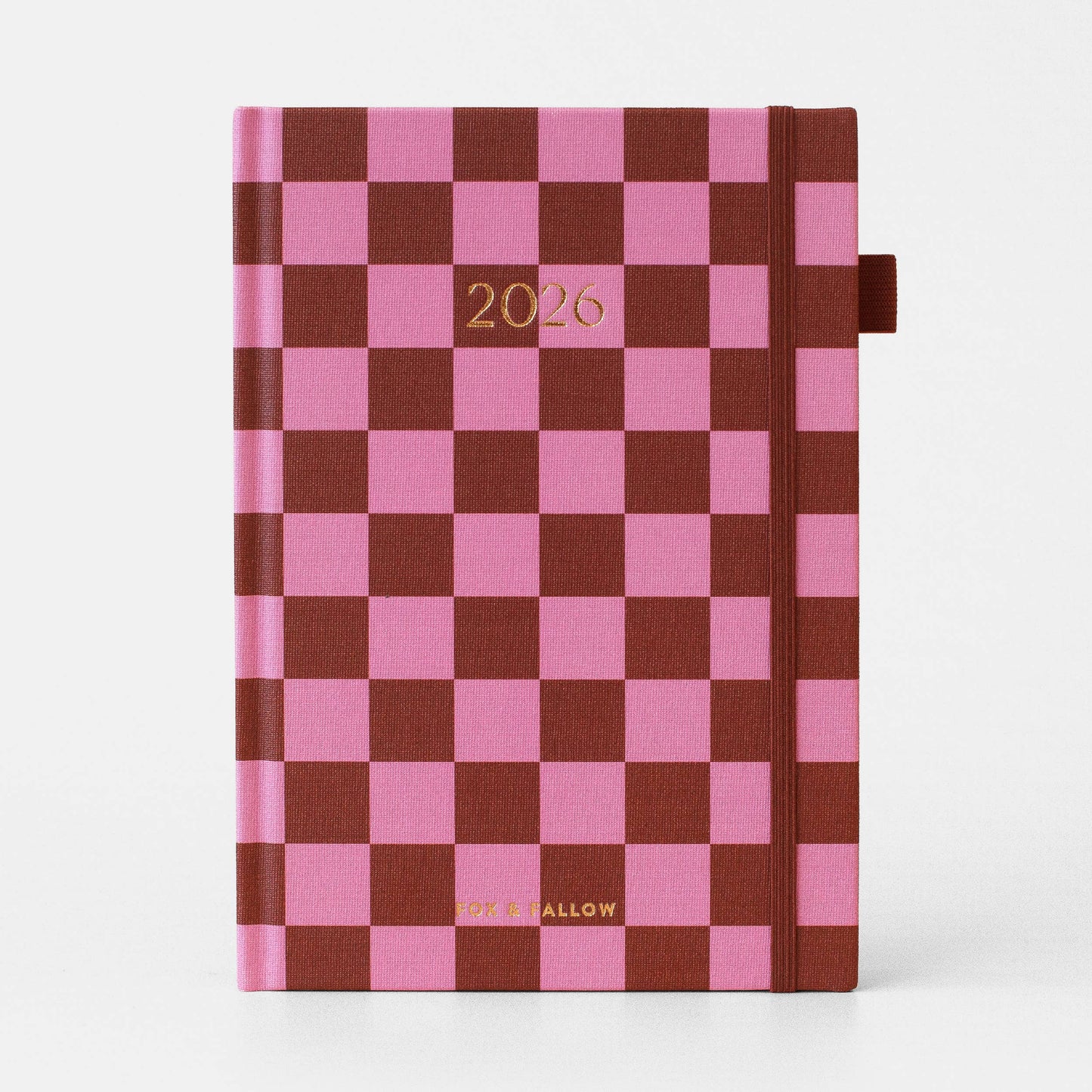 Fox & Fallow - 2026 Cherry Check A5 Horizontal Planner