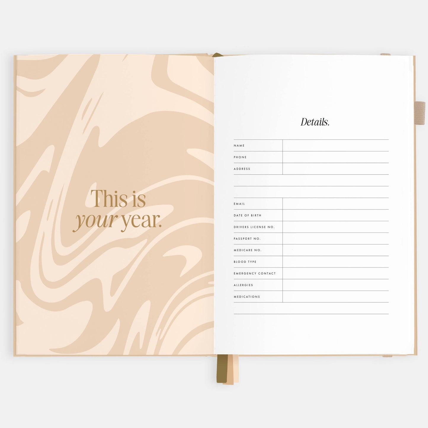 Fox & Fallow - 2026 Taupe A5 Horizontal Planner