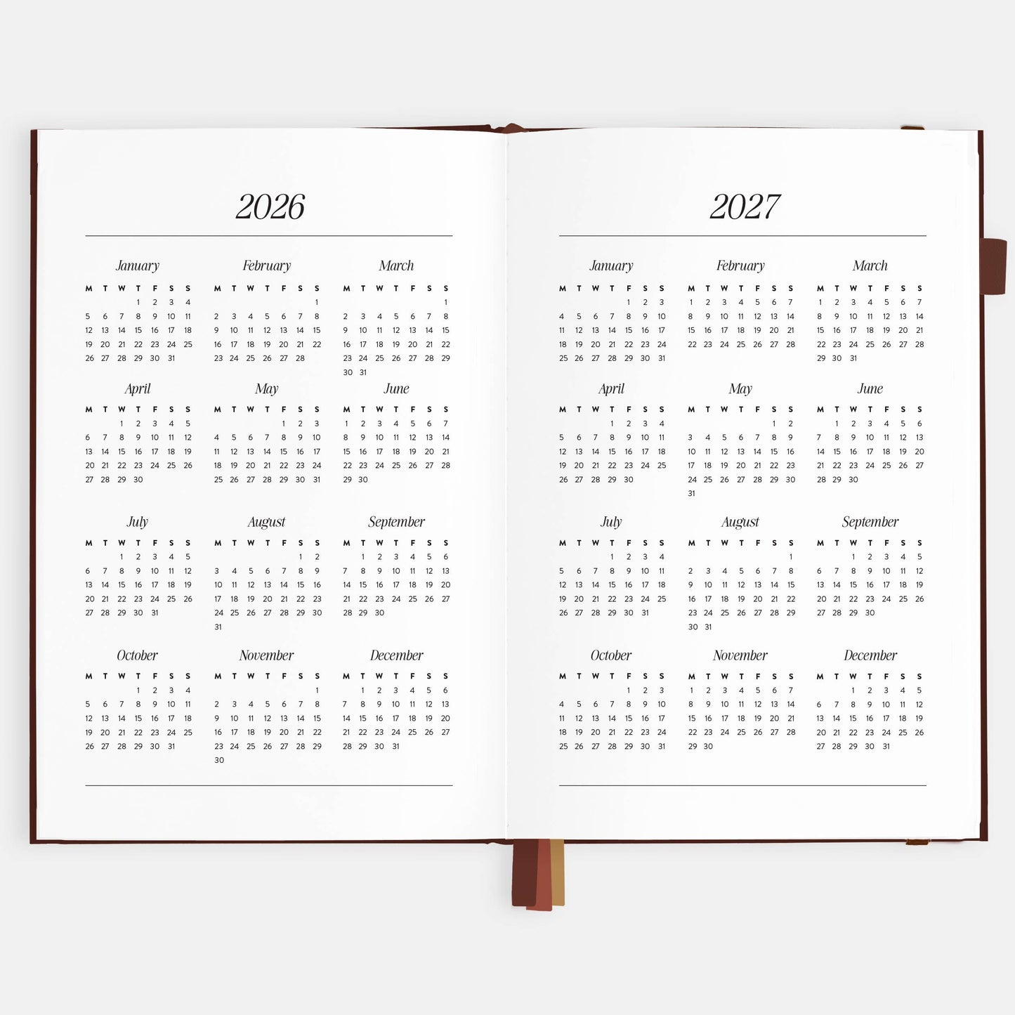 Fox & Fallow - 2026 Chocolate A5 Vertical Planner