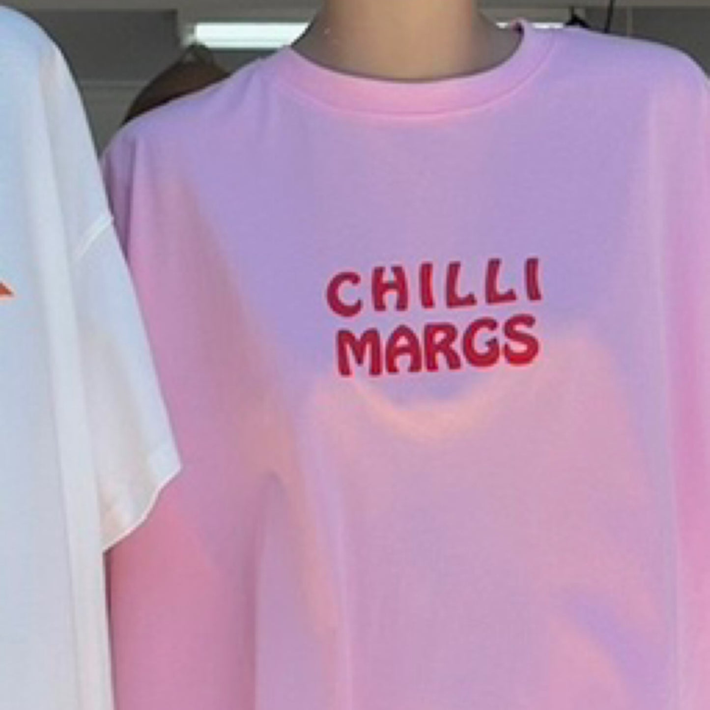 Mya Oversized Tee T-Shirt - Pink Red Chilli Margs | By Frankie Clothing