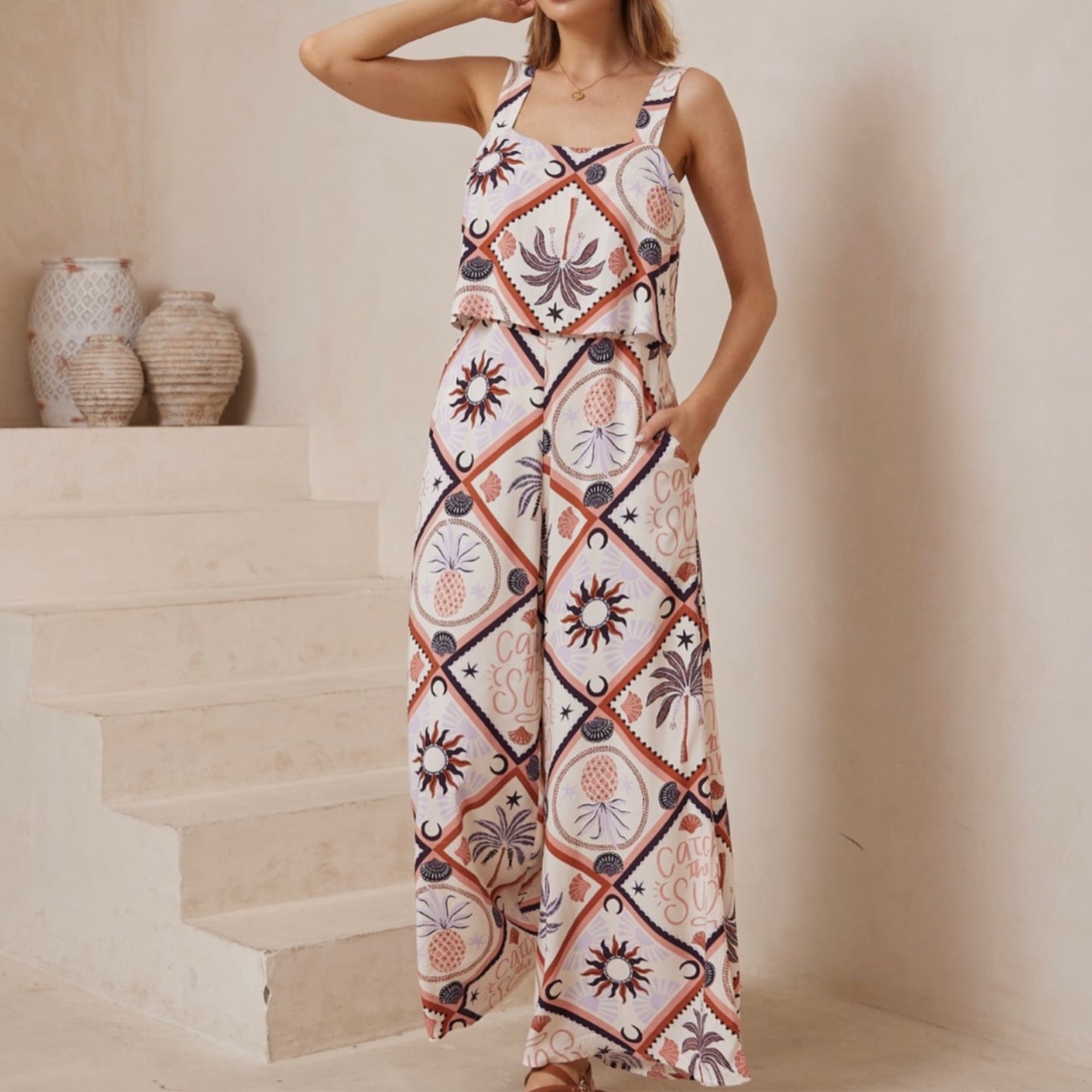 Sandra Long Pants Jumpsuit - Catch The Sun
