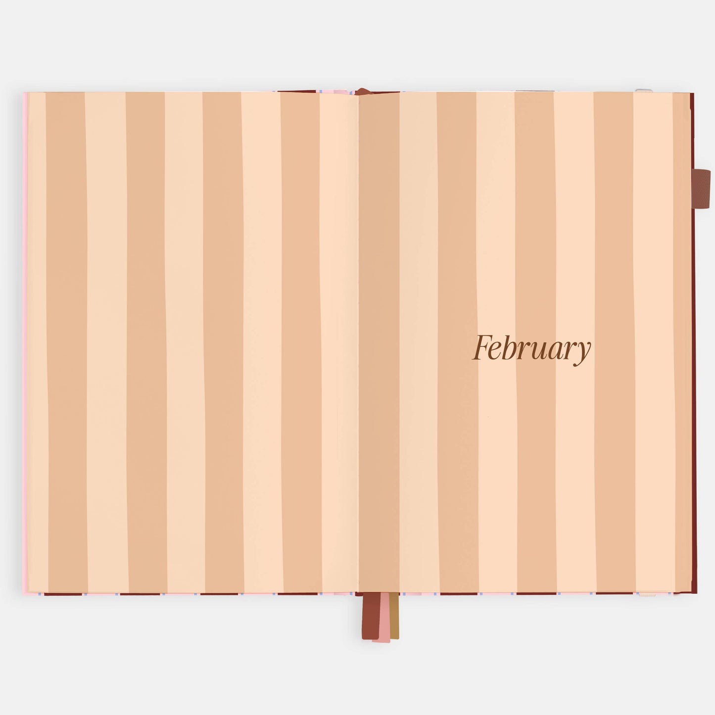 Fox & Fallow - 2026 Burgundy Stripe A5 Vertical Planner