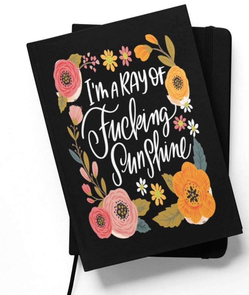 I'm a Ray of Fucking Sunshine Notebook - Black | Disrupted Industries