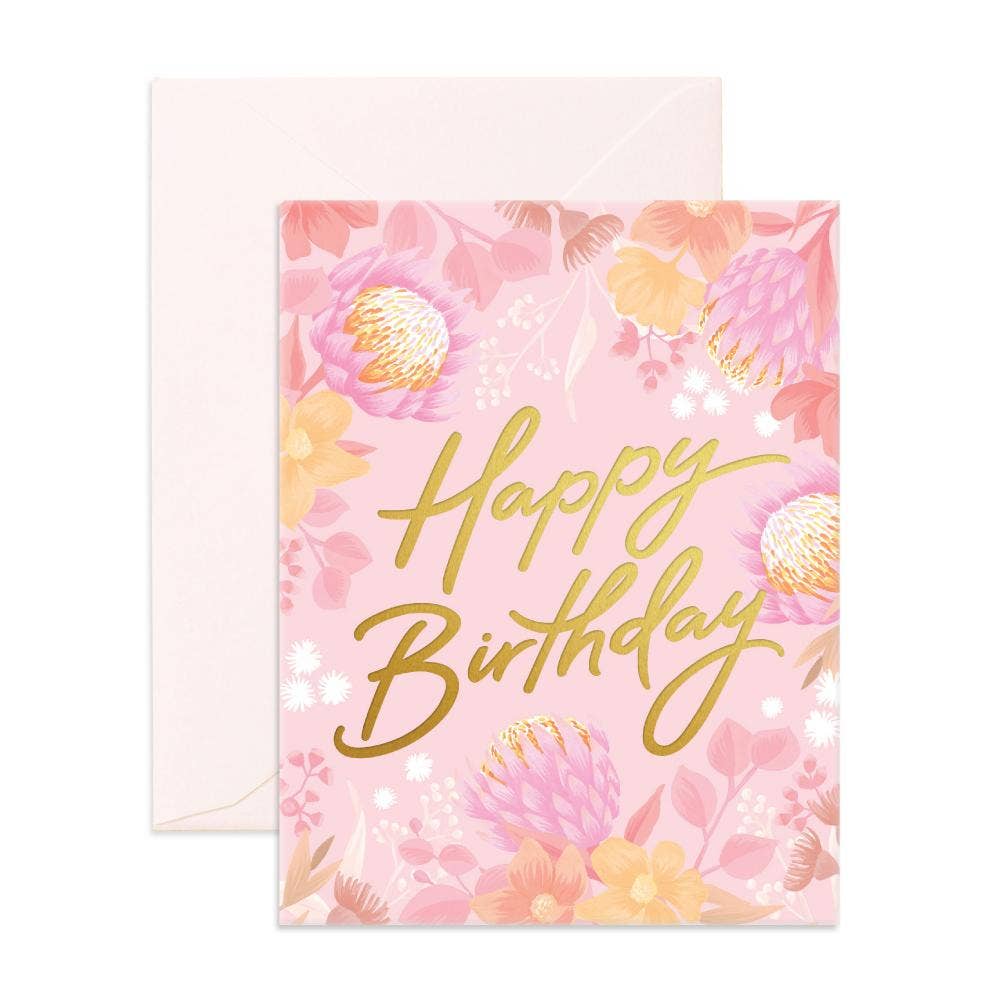 Fox & Fallow - Happy Birthday Floribunda Greeting Card